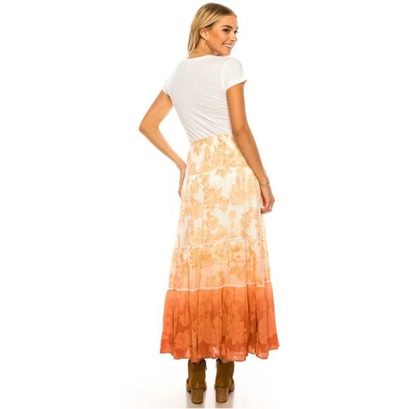 A COLLECTIVE STORY Convertible Skirt Dress Floral Ombre Women's, Sz L - Picture 2 of 11